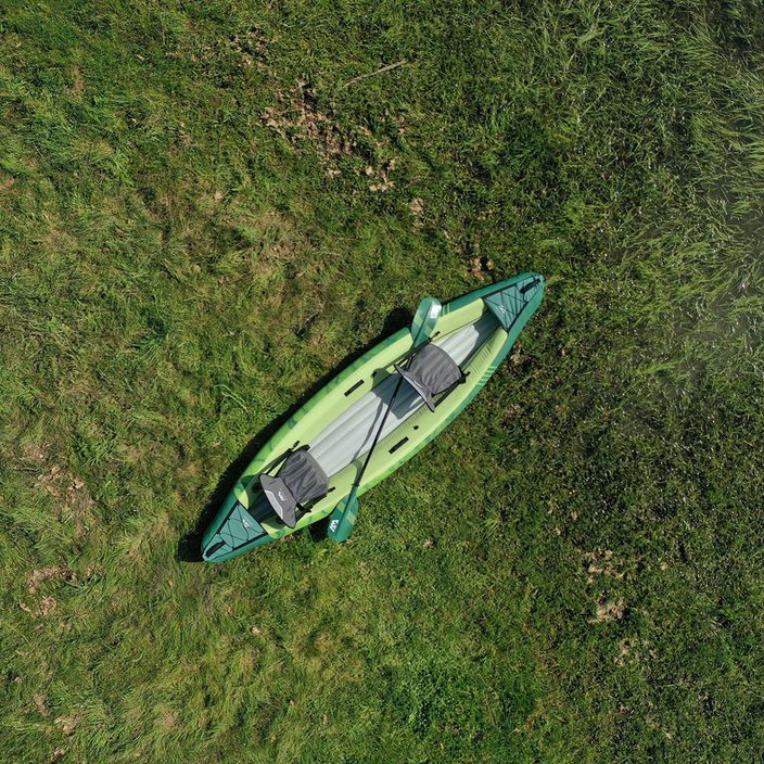 Aqua Marina Recreational Canoe green Ripple-370 Надуваем каяк за 3 човека 12'2 12