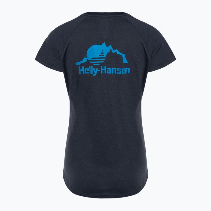 Helly Hansen Nord Graphic Drop дамска тениска тъмносиня 2