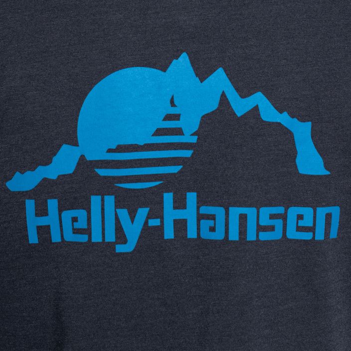 Helly Hansen Nord Graphic Drop дамска тениска тъмносиня 4