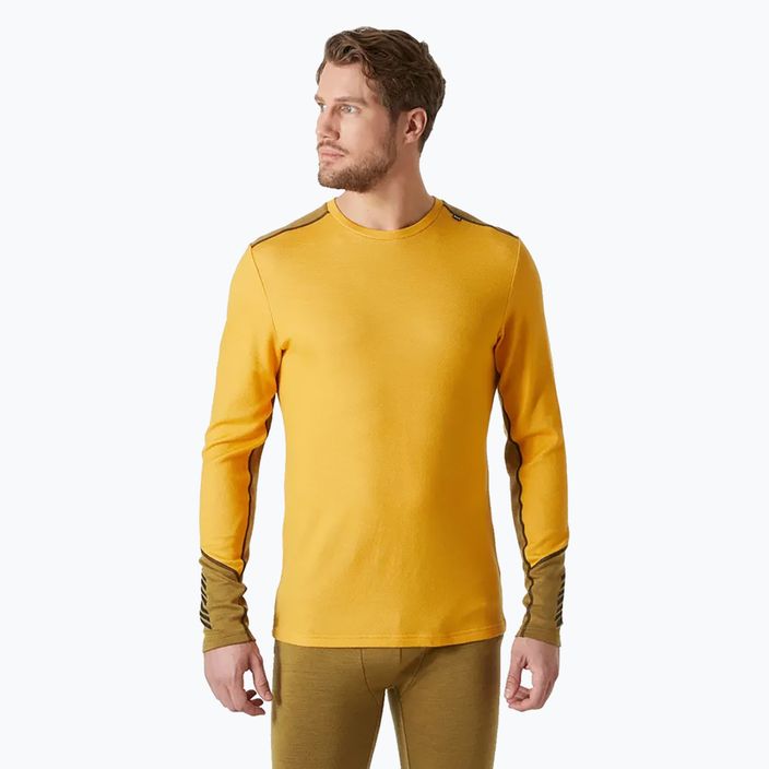 Мъжка термо блуза с дълъг ръкав Helly Hansen Lifa Merino Midweight Crew golden glow