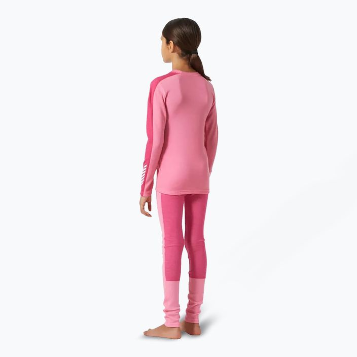 Helly Hansen JR Lifa Merino Midweight sugar pink детски комплект термобельо 2