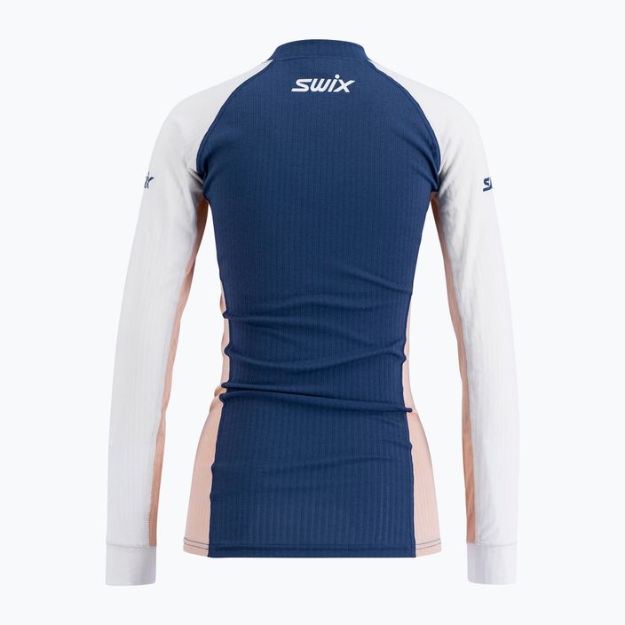Дамска термо тениска Swix Racex Bodyw синьо и бяло 40816-75400-S 3