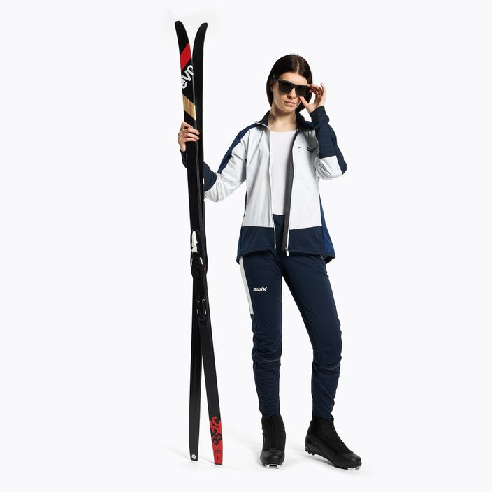 Swix Dynamic дамско яке за ски бягане бяло и синьо 2