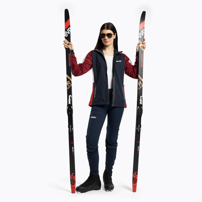 Дамско яке за ски бягане Swix Cross тъмно синьо и червено 12346-75120-XS 2