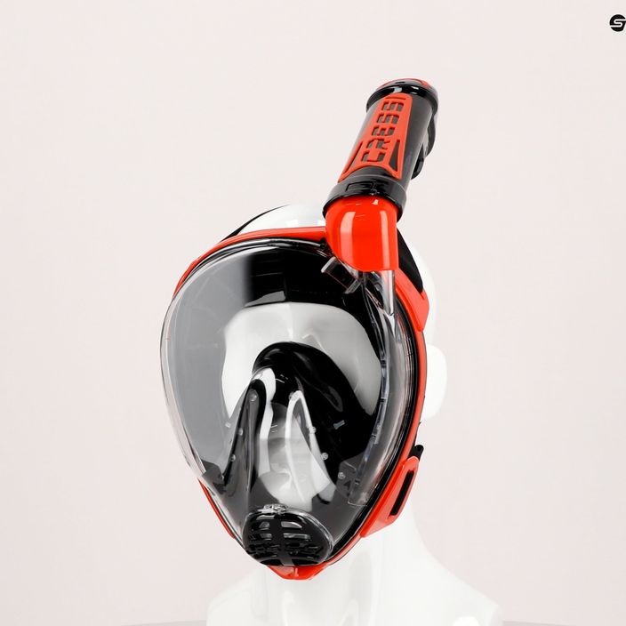 Cressi Duke Dry пълнолицева маска за гмуркане с шнорхел черна/червена XDT005058 5