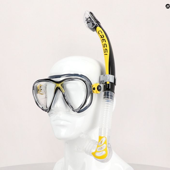 Комплект за гмуркане Cressi Big Eyes Evolution + Alpha Ultra Dry маска + шнорхел жълт DS337010 6