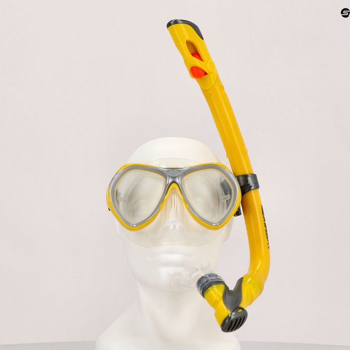 AQUA-SPEED детски комплект за гмуркане Aura + Evo маска + шнорхел жълт 605 8