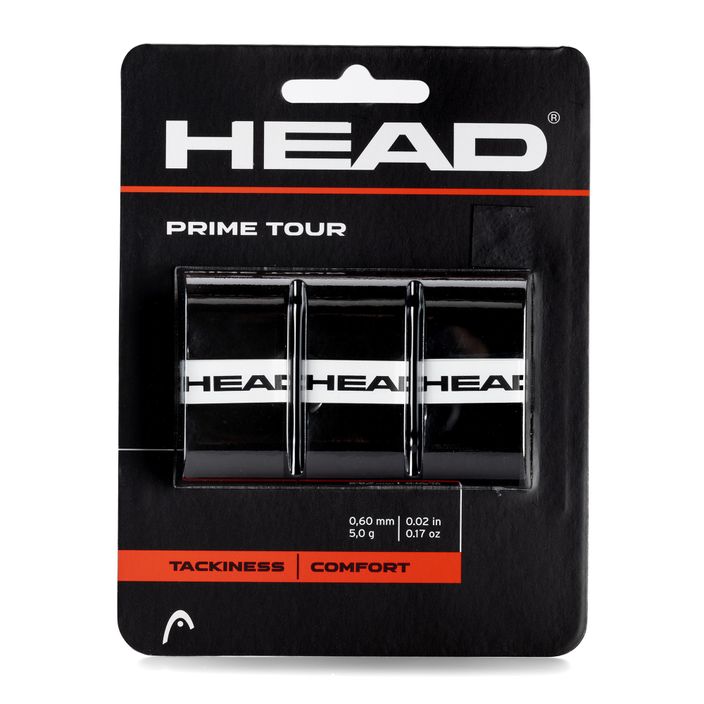 HEAD Prime Tour 3 бр. тенис обвивки Black 285621 2