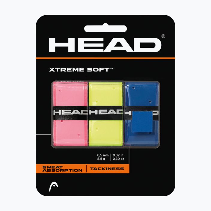 HEAD Xtremesoft Grip Обвивка за тенис ракета 3 бр. смесени