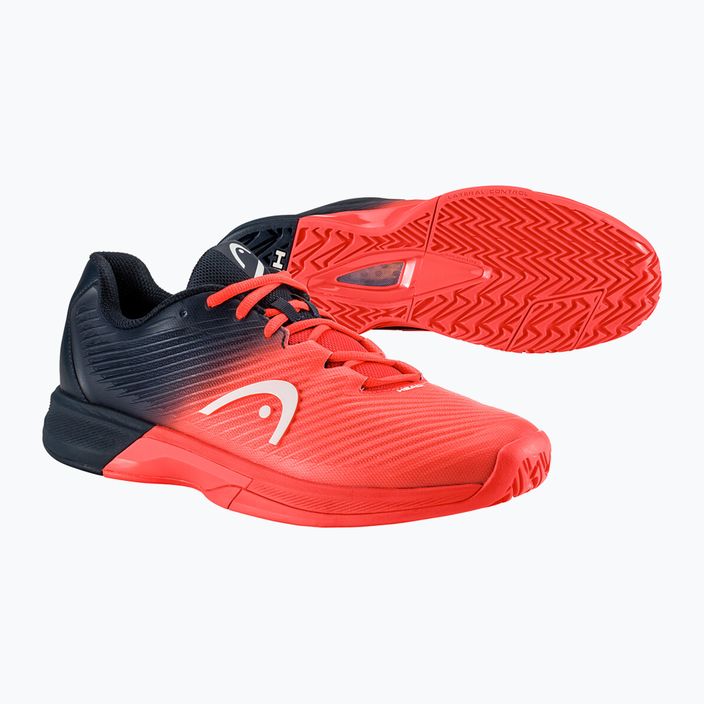 HEAD Revolt Pro 4.0 мъжки обувки за тенис черна боровинка/огнена коралова 12