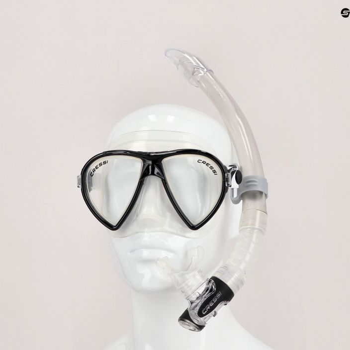 Комплект за гмуркане с шнорхел Cressi Ocean mask + Gamma snorkel clear/black DM1000115 7