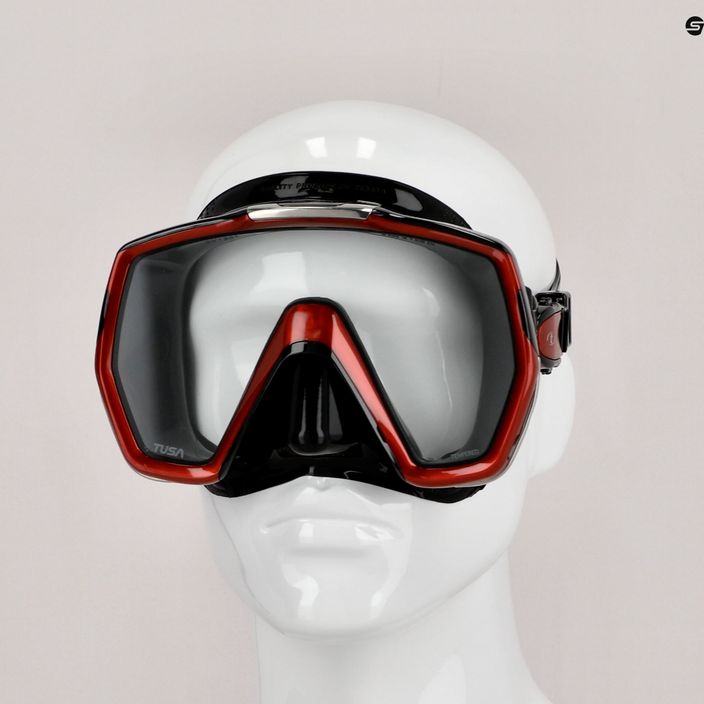 TUSA Freedom Hard маска за гмуркане черна/червена M-1001 7