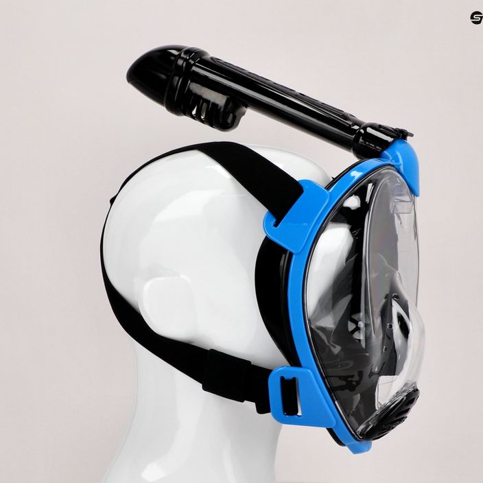Cressi Baron пълнолицева маска за гмуркане с шнорхел черна и синя XDT025020 6