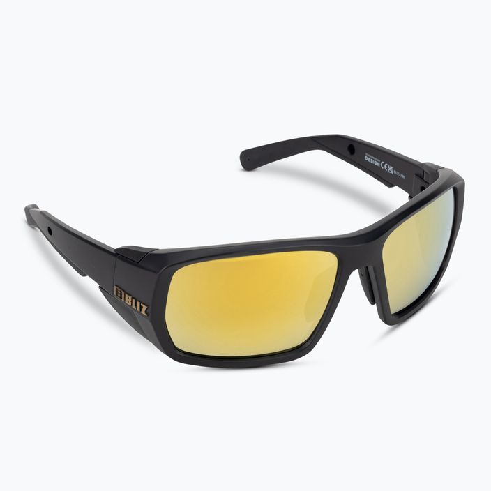Огледални очила за колоездене Bliz Peak S4 матово черно/кафяво златно