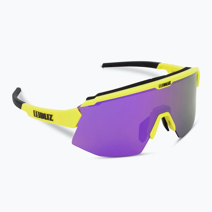 Bliz Breeze S3+S1 матови неоново жълти/кафяви лилави мулти/розови очила за колоездене 2
