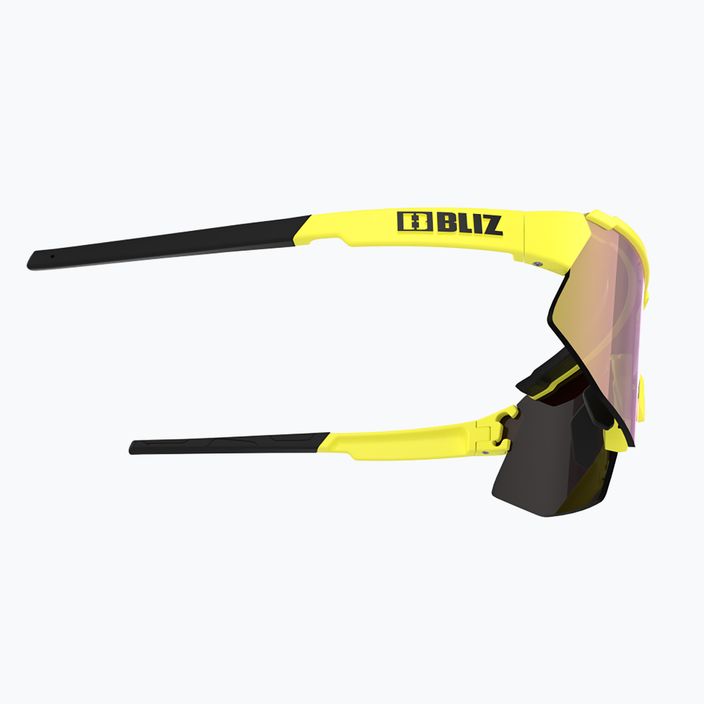 Bliz Breeze S3+S1 матови неоново жълти/кафяви лилави мулти/розови очила за колоездене 4