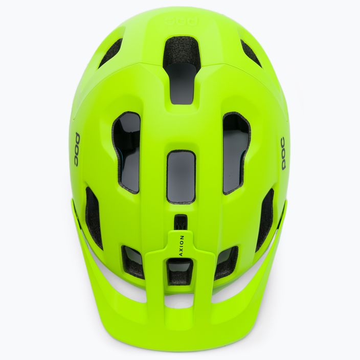 Велосипедна каска POC Axion SPIN fluorescent yellow/green matt 6