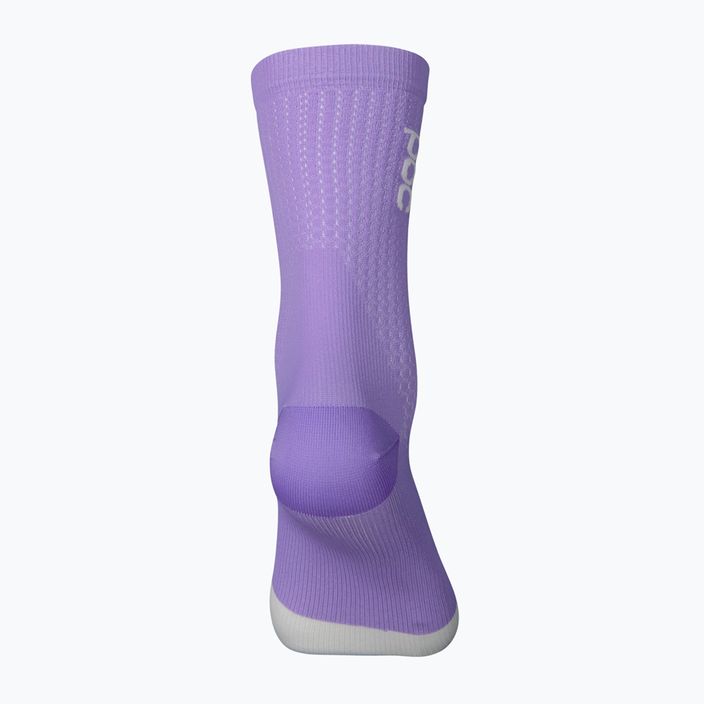 Чорапи за колоездене POC Flair Mid purple amethyst/hydrogen white 2