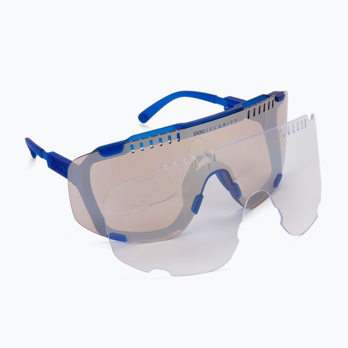 Очила за велосипеди POC Devour opal blue translucent/clarity trail silver