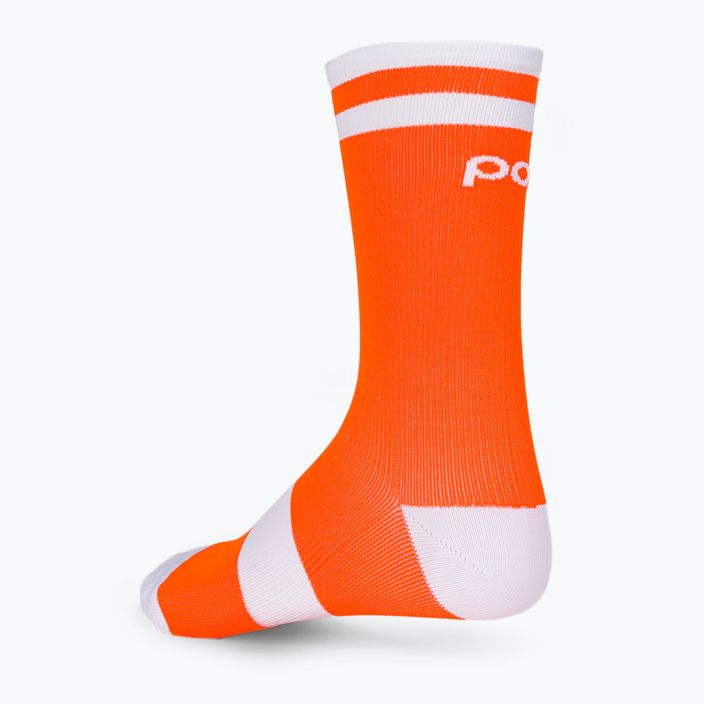 Чорапи за колоездене POC Lure MTB Long zink orange/hydrogen white 2