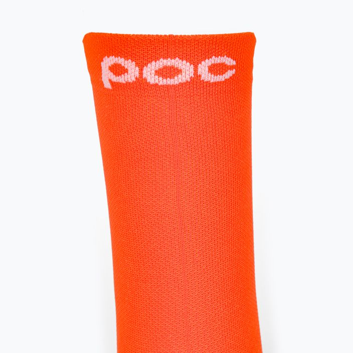Чорапи за колоездене POC Fluo Mid fluorescent orange 3