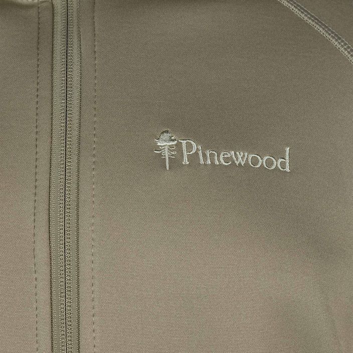 Мъжки суитшърт с качулка Pinewood Finnveden mid khaki trekking sweatshirt 3