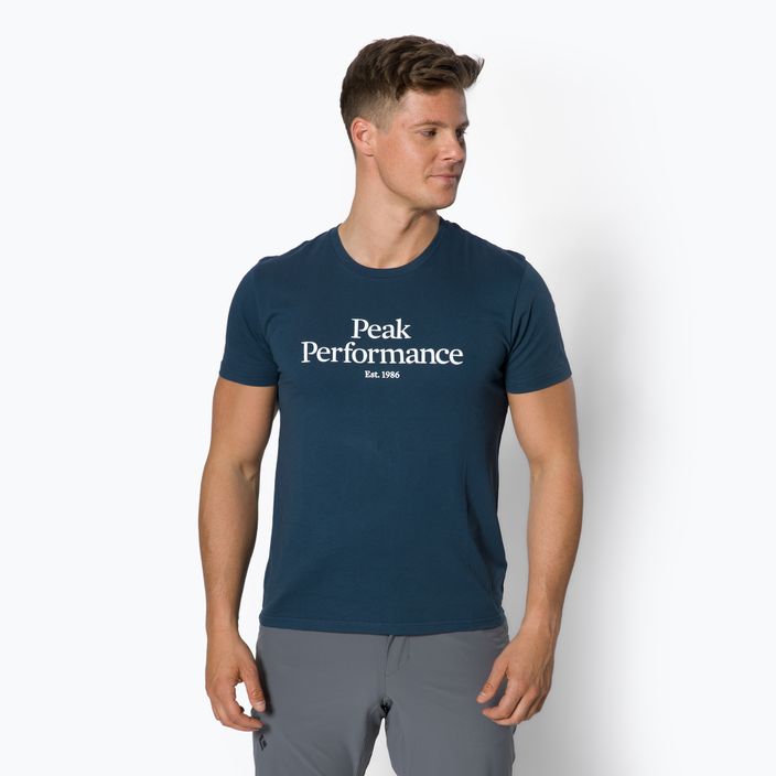 Мъжка риза за трекинг Peak Performance Original Tee navy blue G77266180