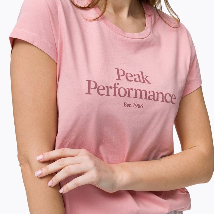 Дамска тениска за трекинг Peak Performance Original Tee pink G77280040 4
