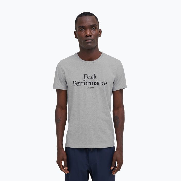 Мъжка риза за трекинг Peak Performance Original Tee сива G77692090
