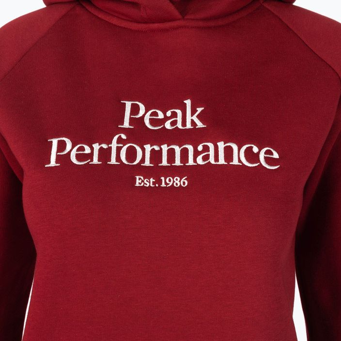 Дамска блуза за трекинг Peak Performance Original Hood червен G77747300 3