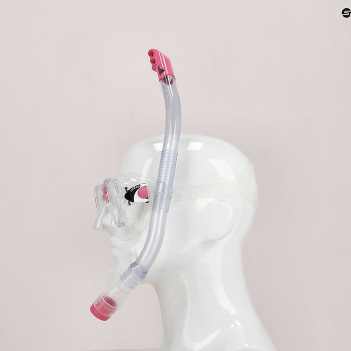 Cressi детски комплект за шнорхел Marea Jr маска + шнорхел отгоре прозрачен розов DM1000064 8