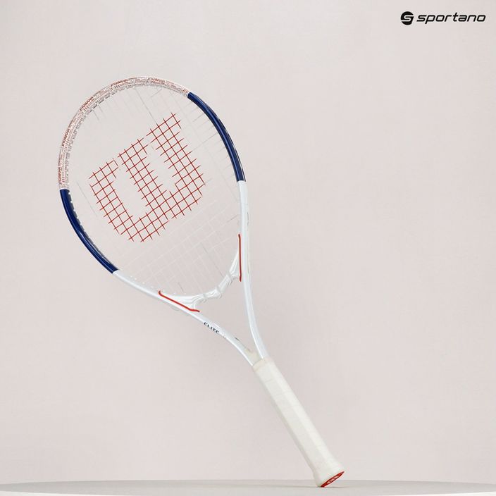Ракета за тенис Wilson Roland Garros Elite в бяло и синьо WR086110U 11