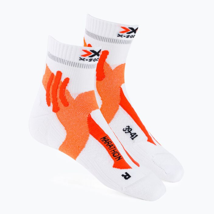 Мъжки чорапи за бягане X-Socks Marathon 4.0 U orange and white RS11S19U-W017