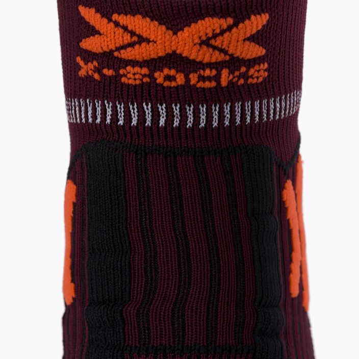 Мъжки чорапи за трекинг X-Socks Trail Run Energy burgundy-orange RS13S19U-O003 5