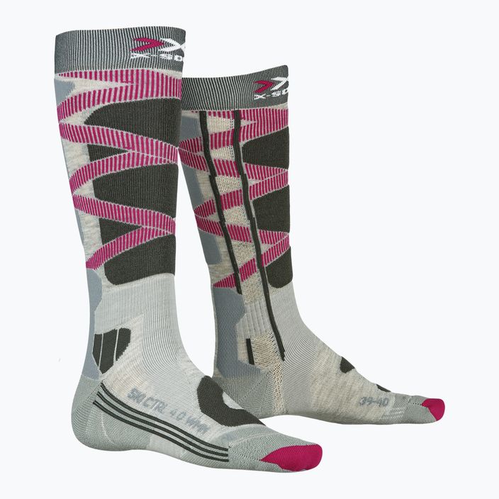 Дамски чорапи за ски X-Socks Ski Control 4.0 сиви XSSSKCW19W 4