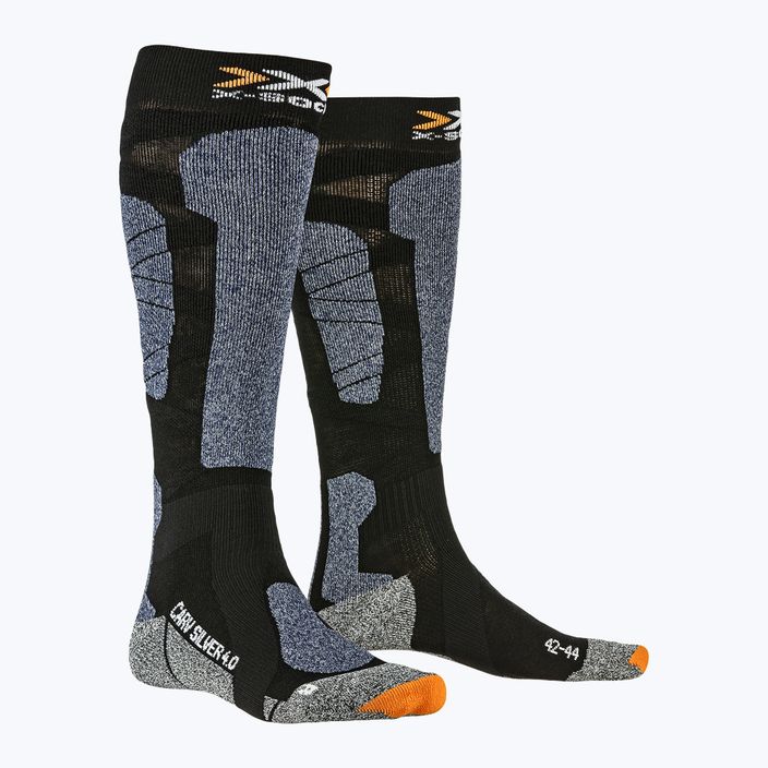 X-Socks Carve Silver 4.0 черно-сиви ски чорапи XSSS47W19U 4