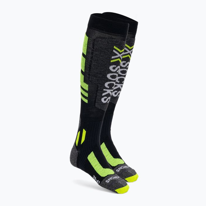 Чорапи за сноуборд X-Socks Snowboard 4.0 black/grey/phyton yellow