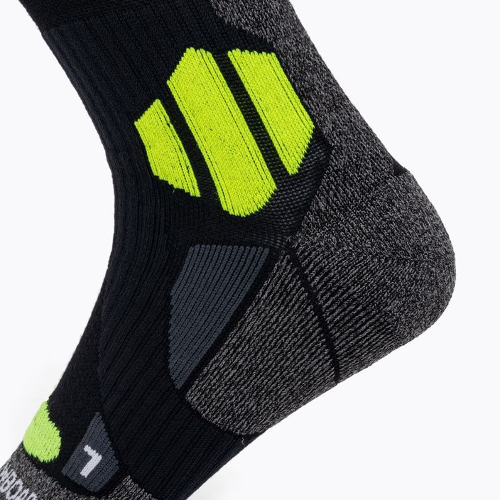 Чорапи за сноуборд X-Socks Snowboard 4.0 black/grey/phyton yellow 3
