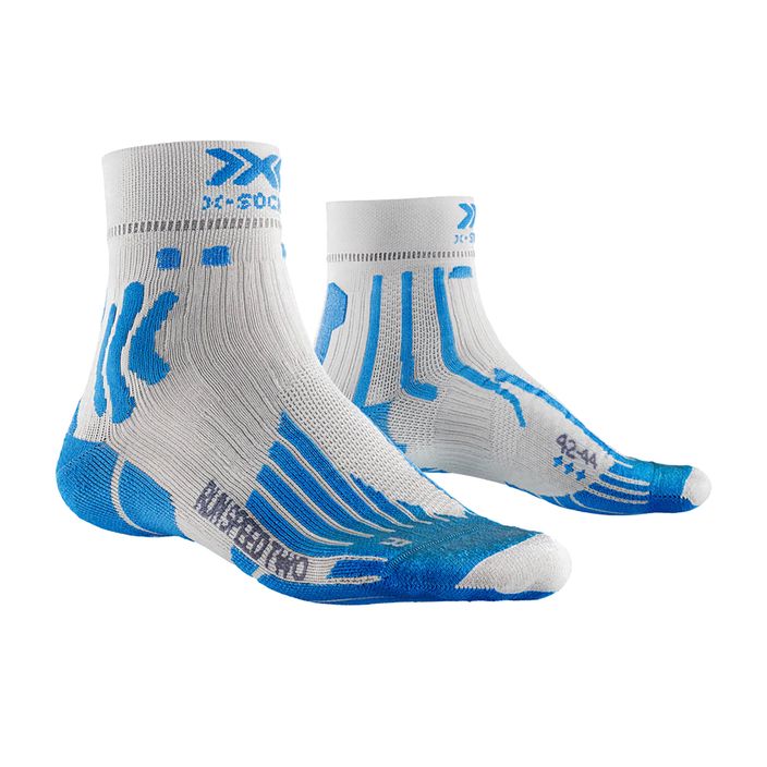 Мъжки чорапи за бягане X-Socks Run Speed Two 4.0 pearl grey/invent blue 2