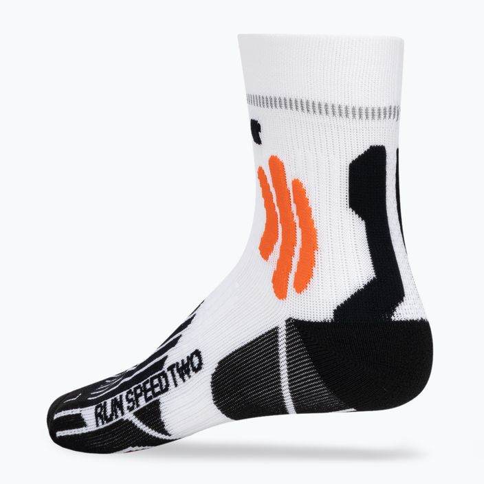 Мъжки чорапи за бягане X-Socks Run Speed Two 4.0 arctic white/trick orange 2