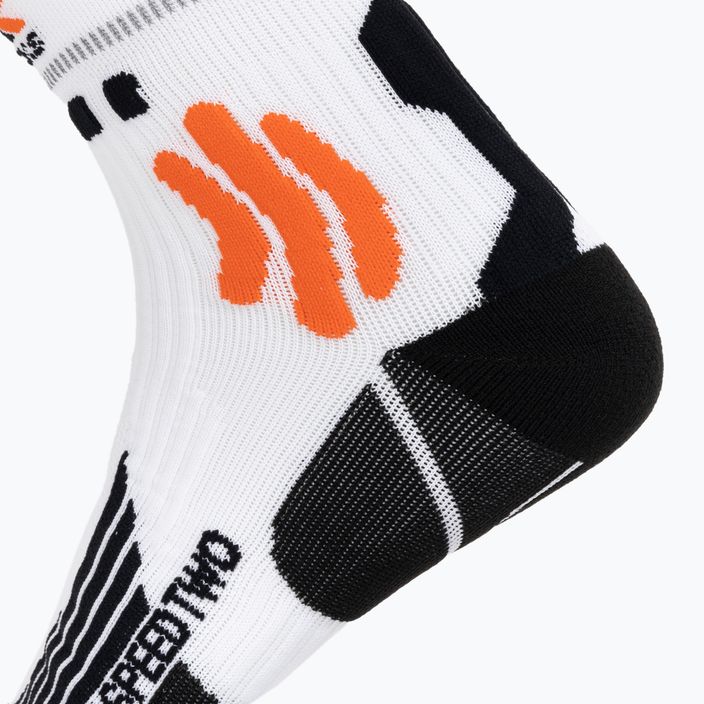 Мъжки чорапи за бягане X-Socks Run Speed Two 4.0 arctic white/trick orange 4