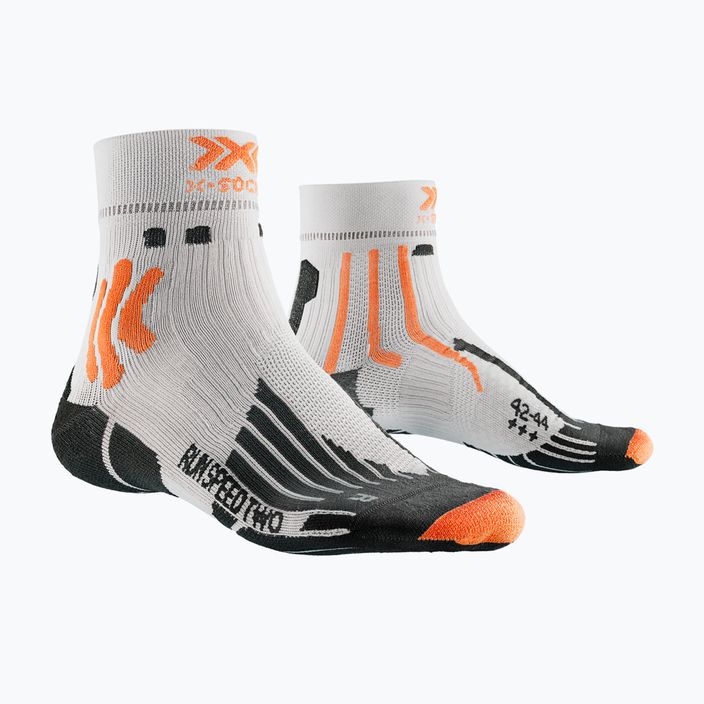 Мъжки чорапи за бягане X-Socks Run Speed Two 4.0 arctic white/trick orange 5