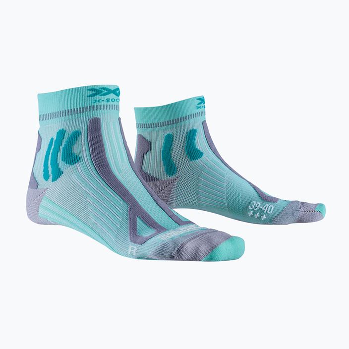 Дамски чорапи за бягане X-Socks Trail Run Energy 4.0 audrey green/pearl grey 4