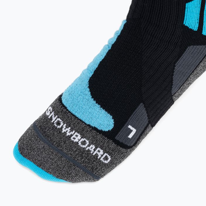 Чорапи за сноуборд X-Socks Snowboard 4.0 black/grey/teal blue 3
