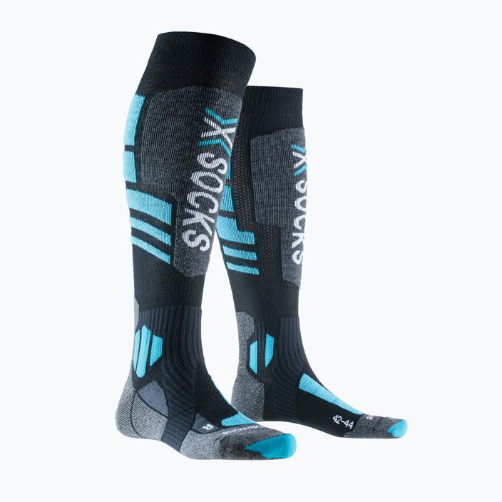 Чорапи за сноуборд X-Socks Snowboard 4.0 black/grey/teal blue 4