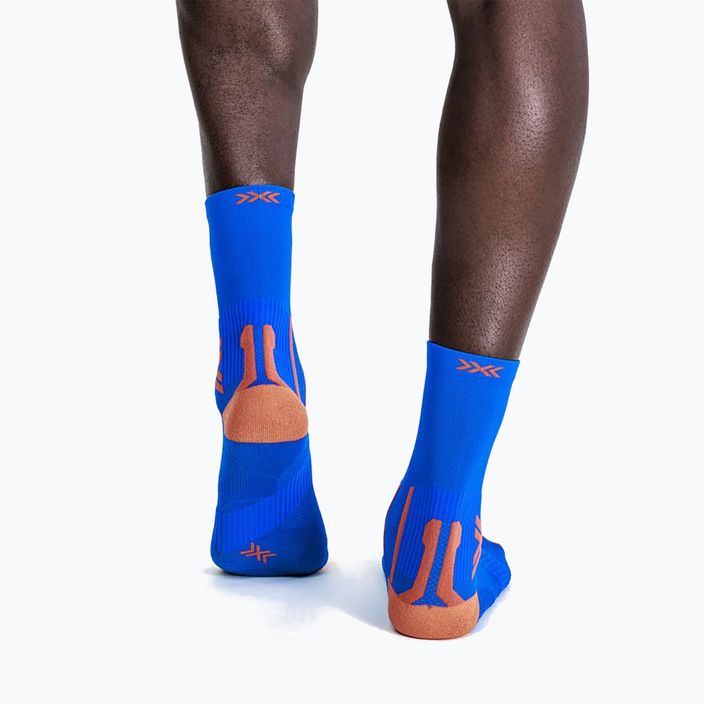 Мъжки чорапи за бягане X-Socks Run Perform Crew twyce blue/orange 4