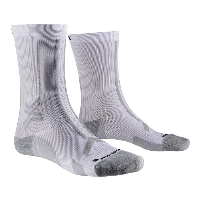 Мъжки чорапи за бягане X-Socks Trailrun Discover Crew arctic white/pearl grey 2