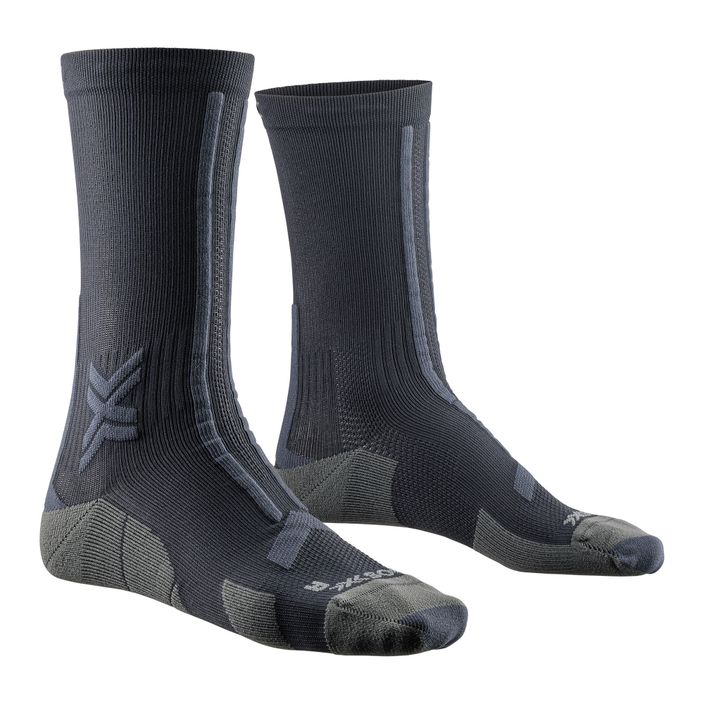 Мъжки чорапи за бягане X-Socks Trailrun Discover Crew black/charcoal 2