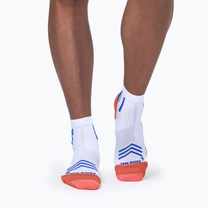 Мъжки чорапи за бягане X-Socks Run Expert Ankle white/orange/twyce blue 3