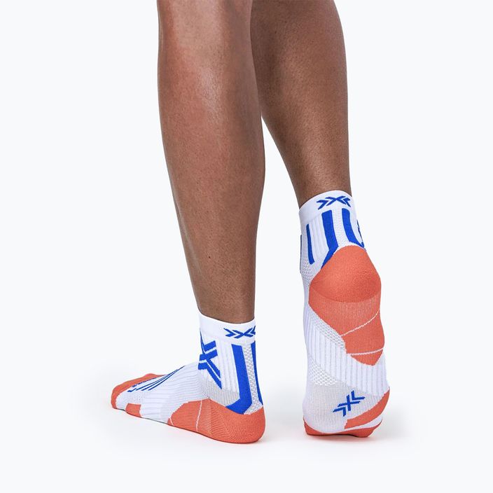 Мъжки чорапи за бягане X-Socks Run Expert Ankle white/orange/twyce blue 4